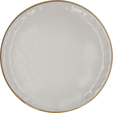 PIATTO PER PIZZA GRIGIO PERLA CONCERTO SET DI 2 PEZZI ROSE & TULIPANI
