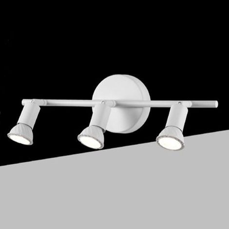 Trade Shop - copy of FARETTO SPOT LED ORIENTABILE DA SOFFITTO C72-B2 2XGU10 MAX.10W IP20 BIANCO DESIGN MODERNO -