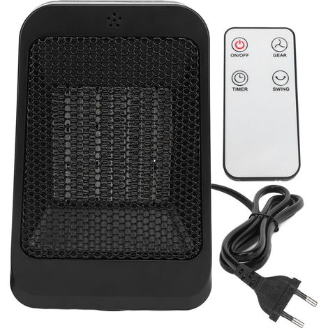 Desk heater with remote control, oscillating function, overheat protection, automatic shut-off with timer, 220V EU plug (1/5)