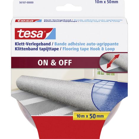 tesa  Klett-Verlegeband zum Aufkleben  (L x B) 10 m x 50 mm Weiß 1 St. (1/2)