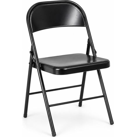 ORION91oficial® - Silla Plegable LEO  Metal Color Negro Cocina  Jardín  Camping – 46 x 44 x 78 cm - spaziOrion91 - Unidad (1/5)