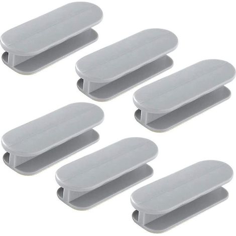 Poignée autocollante 8x3cm, poignée en plastique grise, boutons de meuble, poignées de tiroir (1/5)