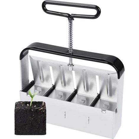 Compacteur de Sol Manuel Carré, Compacteur de 5,1 cm avec Poignée Confortable, Outil Portable pour le Compactage du Sol dans les Serres et les Pépinières (1/4)