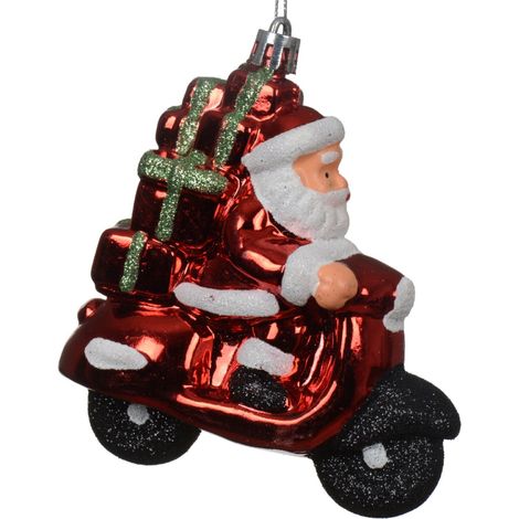 Pendaglio a forma di Babbo Natale per albero decorazione natalizia da 10 cm