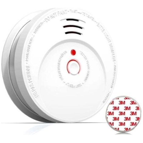 Détecteur de Fumée, Detecteur Fumee avec Pile Remplaçable Alarme Incendie avec Capteur Photoélectrique Conforme à la Norme Européenne EN14604-4 , 1 Pièce,de DEBUNS (1/2)