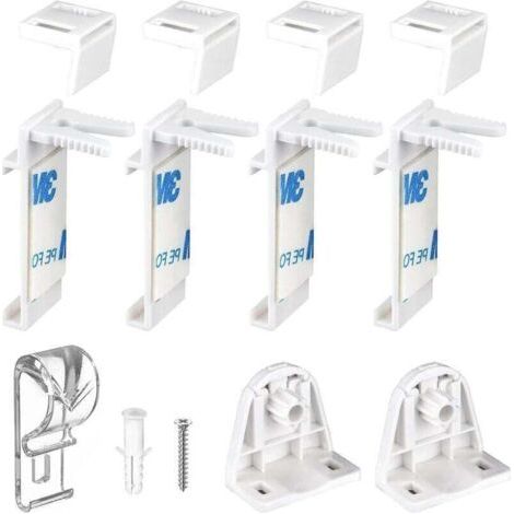 Support Serrage pour Store Double Enrouleur Support Serrage pour Store Enrouleur, Store Enrouleur, sans PerçAge, Accessoires De Rechange Support Serrage pour PVC, FenêTre en Bois, Battant (1/4)