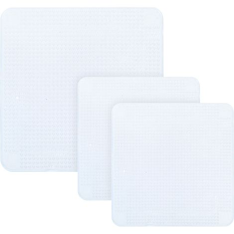 Juego de 3 tapas de silicona extensibles y reutilizables para alimentos