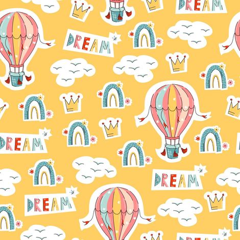 Tela Oxford decorativa para exteriores - Motivo Globos Voladores I DR155 (1/5)
