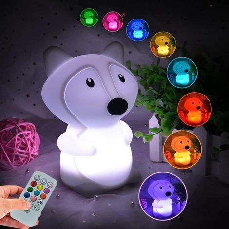 Fuchs-Nachtlicht Kinder aus Silikon, sanftes Entspannungslicht, Touch-Lampe Baby Zimmer Mittagsschlaf Geschenk (1/5)