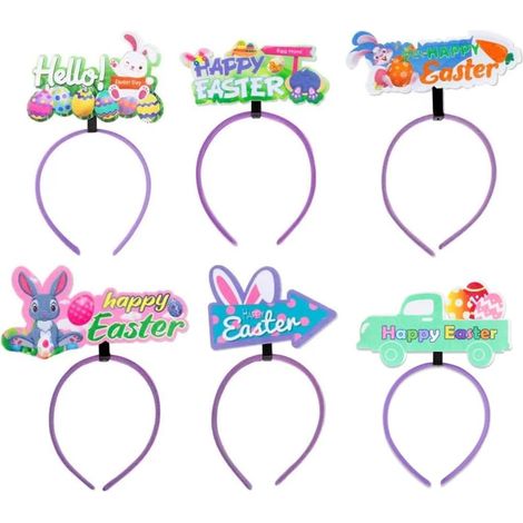 Bandeaux de Lapin Accessoires de Photomaton de Pâques Bandeaux pour Cadeaux de Fête Cadeaux de Fête de Pâques Décoration de Costume pour Femmes (1/5)