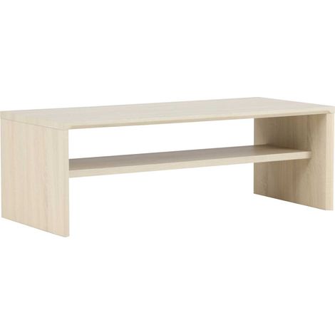 Telemarket table basse 1 étagère blanchi. (1/4)