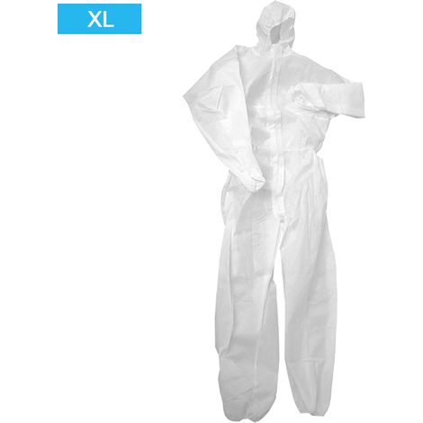 Combinaison De Protection Jetable - Imperméable Anti-Huile Avec Capuche - Taille XL (1/5)