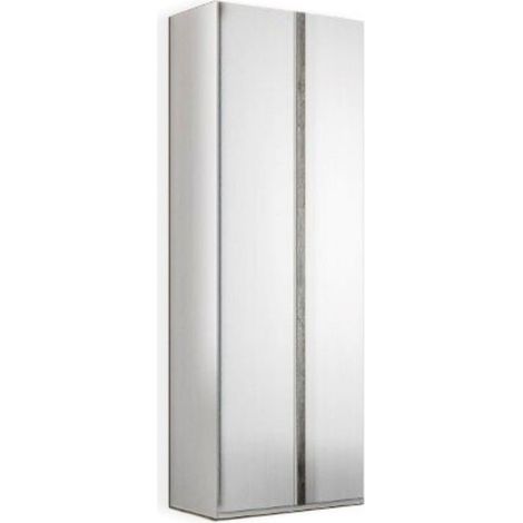 Armadio 2 ante Ettore 87x53x236 colore bianco frassinato (1/2)