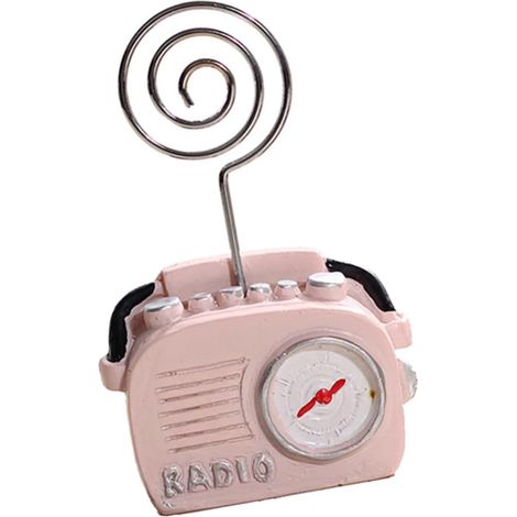 Retro aus Resin and Metall Telefon Radio Form Notizklammer