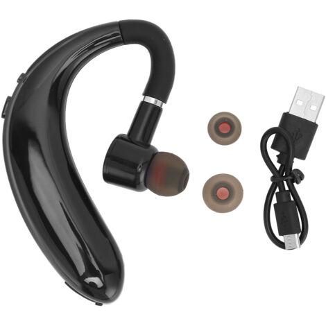 Casque Bluetooth Sport avec Microphone et Réduction de Bruit - Écouteur à Crochet d'Oreille Noir pour Entraînement (1/5)