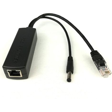 Répartiteur PoE 5 V 2,4 A 5,5 x 2,1 mm, Gigabit, 802.3af/at, 1000 Mbps, Ethernet, adaptateur (1/5)