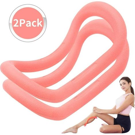 Lot de 2 cercles de Pilates ajustables et souples, anneau de yoga pour tonification musculaire, fitness complet corps, idéal pour douleurs épaules, dos, bras et jambes (1/5)