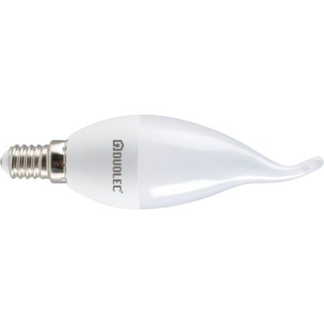 Bombilla vela clásica Led 220º DUOLEC E14 luz fría 5W -