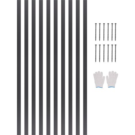 Bordure de Jardin en Alliage d'Aluminium, Lot de 10, Bordures Paysagères Pliables en Métal, 1524x43 mm, Résistante à la Rouille, Installation Simple, pour Séparateur de Chemin de Cour, Pelouse (1/5)