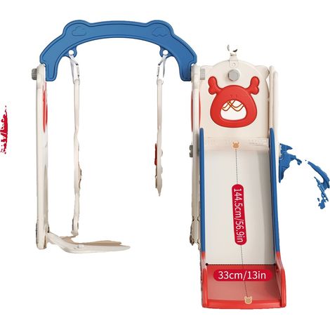 Scivolo per bambini, tema natalizio, design sicuro, blu (1/2)