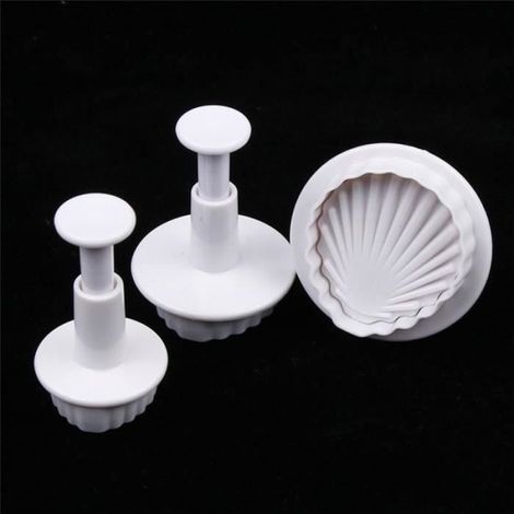 Emporte-pièce en forme de coquille de mer pour décoration de gâteaux, moules à strass, ustensiles de cuisine, 3 pièces (1/4)