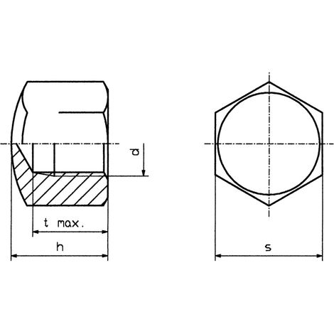 TOOLCRAFT M4 D917-STAHL:A2K 194783 Sechskant-Hutmuttern M4 Stahl verzinkt 10 St.