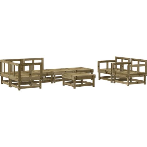 Maison Exclusive - Set Salotto da Giardino 8 pz in Legno Impregnato di Pino (1/5)