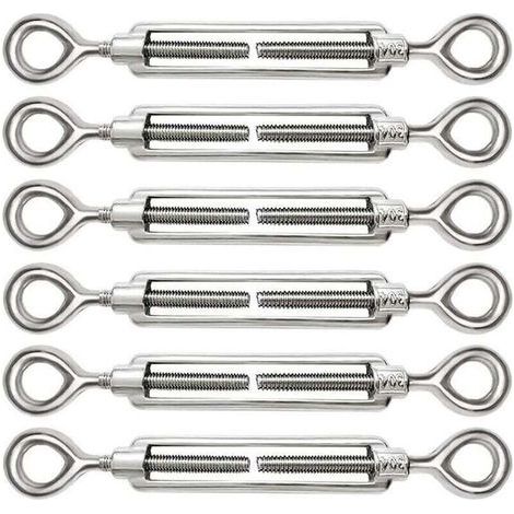 Tendeurs de câble M5 réglables, œillet et boucle en acier inoxydable 304 pour tendeurs de câble, tendeurs de câble en acier, accessoires pour crochets (1/4)