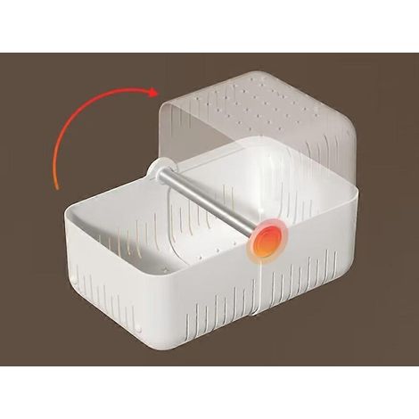 Panier de rangement pliable en plastique - Boîte de rangement pop-up - Panier rétractable et déformable - Panier gain de place (1/4)