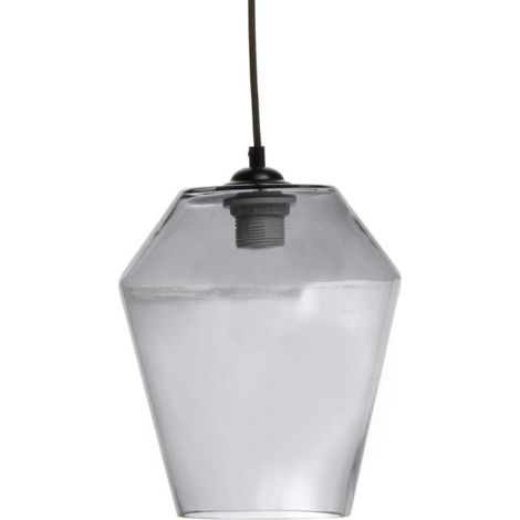 Lampe Suspension en Verre "Planta" 30cm Gris (1/4)