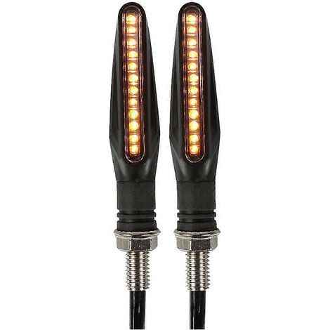 2/4 Clignotants LED pour moto, effet eau scintillante, compatibles Honda, Kawasaki, Ducati, Suzuki, Yamaha et BMW