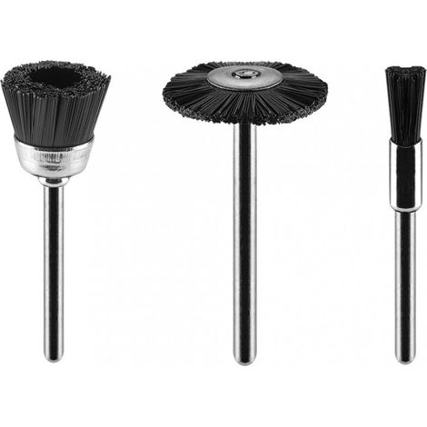 SET DI SPAZZOLE IN NYLON, A TAZZA, A DISCO, SET 3 PZ (1/5)