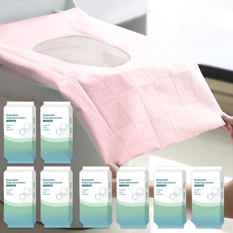 Lot de 80 protège-sièges de toilettes jetables 40 x 60 cm, pour voyages, hôtels, hôpitaux et toilettes publiques.