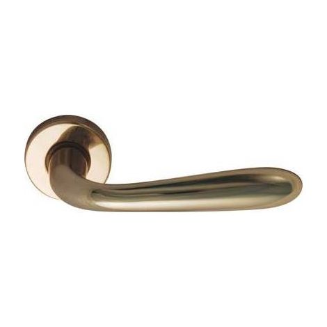 1PZ MANIGLIA PORTA BLINDATA ROSETTA TONDA 'GOCCIA' Dx - lucido verniciato