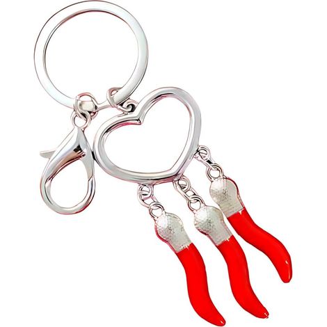 Llavero de amor Llavero de chile rojo Llavero de la suerte Mini llavero de chile rojo (1/5)