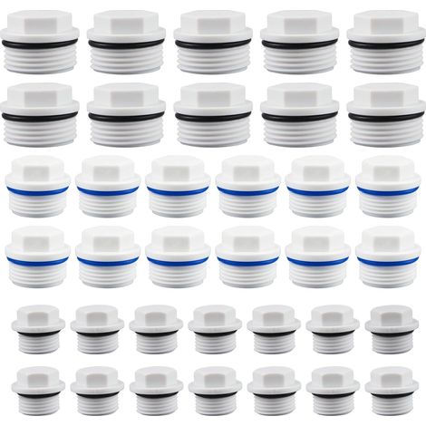 36 Pièces Bouchon Plomberie Set 1/2 3/4 (1/5)