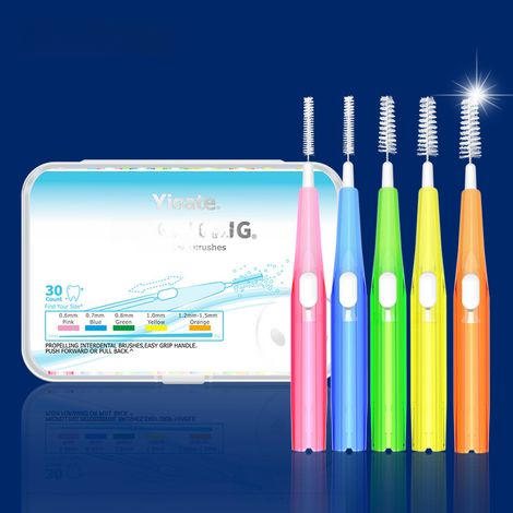 Brossettes Interdentaires Rétractables - Nettoyage Orthodontique Et Espaces Dentaires - Usage Quotidien Hygiène Buccale - Lot De 30 Pièces (1/5)
