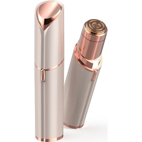 Rasoir Électrique Visage Femme, Tondeuse Poils Lévre Sans Douleur, Précision Or 18K avec Lumière LED, Portable et Doux pour Peau Sensible (1/5)