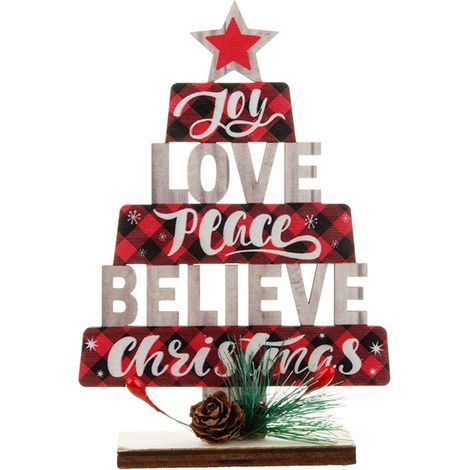 Ornement En Bois - Décoration De Noël Pour Arbre - Intérieur Maison - Lot De 1 Pièce (1/3)