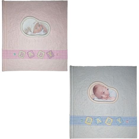 Porta foto rosa celeste album per bambini bimbi da 100 per ritratti 13x18 modern - colorigenerali: AZZURRO (1/5)