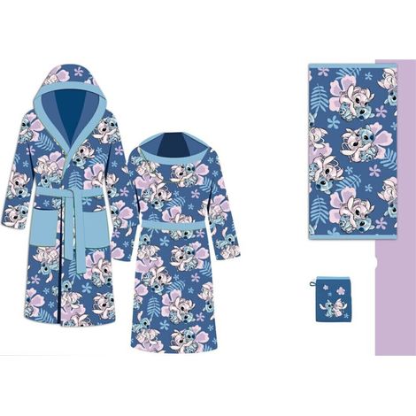 Set Peignoir + Serviette + Gant - Stitch & Angel