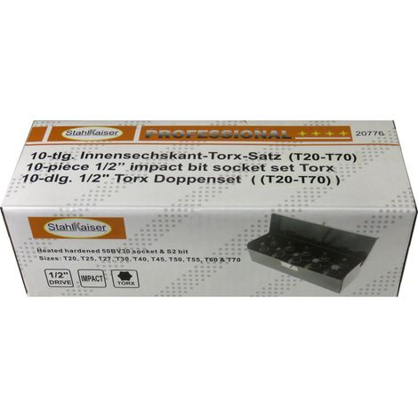 20776 - Coffret de douilles TORX 1/2" - 10 pièces (1/2)