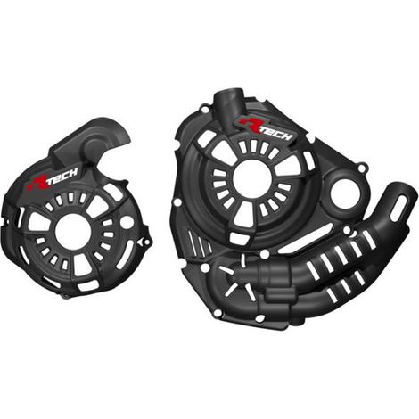 RACETECH (RTECH) 2024/07 ENSEMBLE DE CACHE-MOTEUR EN TECHNOPOLYMÈRE T7 REVOLUTION YAMAHA TENERE 700 '19-'24 COULEUR NOIR