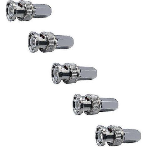 Connecteurs BNC mâles pour câbles RG59 et RG62 (lot de 5) (1/5)