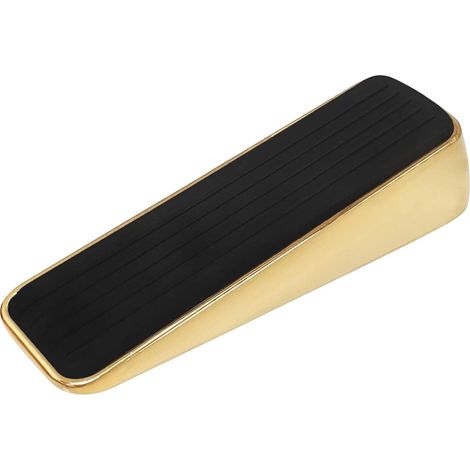 Butée de porte décorative en laiton avec caoutchouc, cale, antidérapante (1/3)