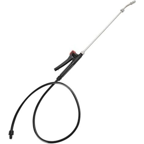 Baguette de pulvérisation avec tuyau, 73,9 cm en acier inoxydable buse réglable, tuyau fileté M-18 1,1 mètre valve d'arrêt - (1/4)