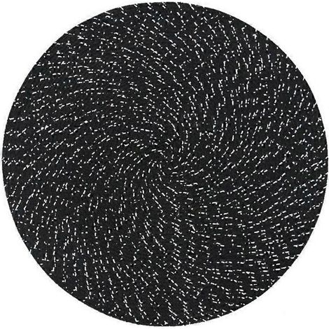 Lot de 2 sets de table ronds ovales tissés en polypropylène, diamètre 18 cm (1/4)