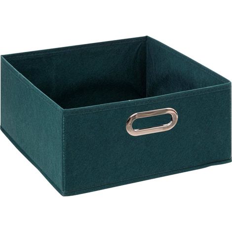 Boîte de rangement Bleu pétrole 31 x 31 x 15 cm - Five (1/4)