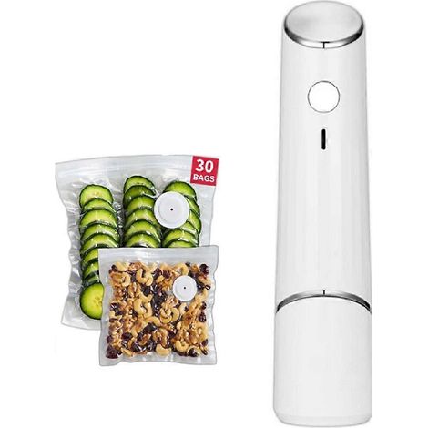 Machine de mise sous vide avec 30 sacs réutilisables - Machine de mise sous vide portable et puissante - Idéale pour conserver vos repas (1/5)