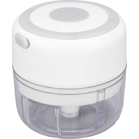 Hachoir à ail électrique, mini hachoir à ail manuel rechargeable USB 100 ml (BLANC) (1/5)